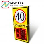 Pole Or Trailer Mount Solar Powered Radar Speed Signs with W Waveform Detects Moving Vehicles and 140 Pcs LED Quantities for sale