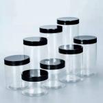 Transparent Aluminium Lid Frosted Plastic Bottles 500g