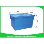 Industrial Storage Plastic Attached Lid Containers For Transportation And Logistics for sale