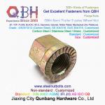 QBH Yzp Yellow Zinc Plated Plating Semi Trailer 2 Axles Serrated Flange Wheel Nut for sale