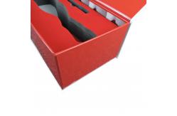 China Luxury Retail Lip Gloss Boxes Red Printed Custom Hole Insert supplier
