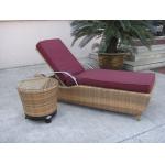 Waterproof Cane Sun Lounger , Resin Wicker Chaise Lounge Set for sale