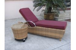 China Waterproof Cane Sun Lounger , Resin Wicker Chaise Lounge Set supplier