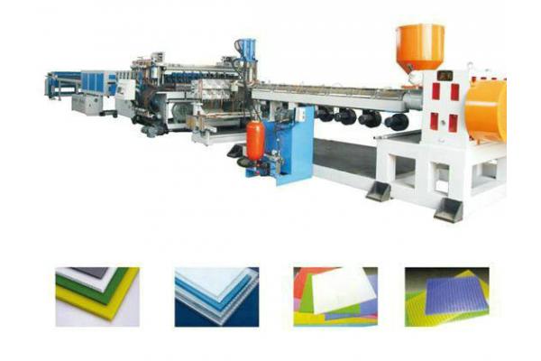PC Sunshine Plastic Board Extrusion Line , PC Hollow Board Plastic Machinery