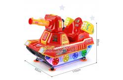 China Interactive Kiddie Amusement Rides Happy Train Crazy Tank With Bubble Gun supplier