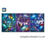Custom Lenticular Flip 3D Picture Framed Ocean / Wild Animal Image Indoor Decor for sale
