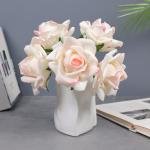 High end simulation flower with moisturizing and hydrating rose bouquet, with a 5-head curled edge, decorated with fake flowers for weddings for sale