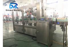 China Milk Beverage Liquid Bottling Machine High Filling Accuracy Compact Structure supplier