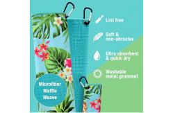 China Custom Sublimation Printed Microfiber Golf Towel Absorbent supplier