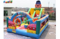 China Beautiful Clown Inflatable Bouncy Slide Waterproof With CE / EN14960 supplier
