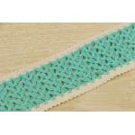 China Voluminous  Decorative Cloth Tape , Ethnic Aqua Cotton Twill Tape Braid Webbing for sale