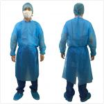 Breathable Disposable Scrub Suits / Blue Scrub Suit Fluid Resistant for sale
