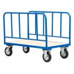 Fabrication 500KG Platform Trolley With Sides Platform Utility Cart Blue for sale