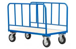 China Fabrication 500KG Platform Trolley With Sides Platform Utility Cart Blue supplier