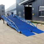 Sturdy Warehouse Loading Dock Ramps Anti Slip Surface Height Adjustable Travel Speed for sale