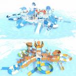 Interactive Water Play Childrens Splash Pad Water Slide Splash Park Equipment for sale