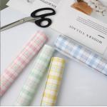 Two-color checkered retro Ouya paper-wrapped flower paper checkered gift flower packaging bouquet wrapping paper wholesale materials for sale