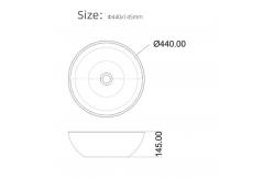 China Elegant Round Art Concrete Wash Basin No Overflow Cold Concretre Grey supplier