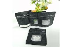 China Aluminum Foil Zip Lock Plastic Bags Black Matte Rotogravure Printing With Window supplier