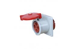 China 125A 380V IP67 Three Phase Industrial Panel Mount Power Socket supplier