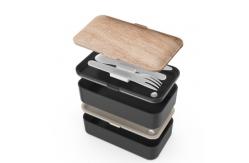 China 2 Layers Leakproof Multi Compartment Lunch Box Containers Bamboo Bento supplier