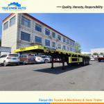 40 Feets Flatbed Container Semi Trailer 40T Mechanical Suspension for sale