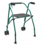 Foldable Aluminium Walking Aid  2 Wheel Walker With Seat , LightWeight Walking Aid With Wheels for sale