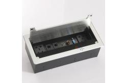 China Conference Table Power Outlets Aluminum Alloy Plate Office Hidden Desktop Power Socket Box supplier