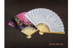 China Both Sides Printed Paper Custom Folding Hand Fans / Personalized Paper Fans supplier
