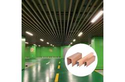 China Suspended Wood Grain Metal Baffles Ceiling U Shaped Environmental Friendly supplier
