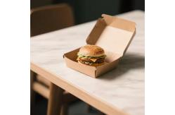 China Customized Biodegradable Fast Food Kraft Paper Packaging Burger Box supplier