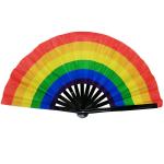 Women Men Bamboo And Nylon Cloth Folding Hand Fan Festival For Party for sale