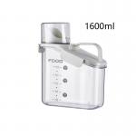 1600ML Clear Stackable Reusable Plastic Lunch Containers White for sale