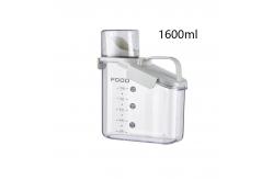 China 1600ML Clear Stackable Reusable Plastic Lunch Containers White supplier