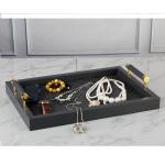 Antique Design Decorative 80mm Leather Display Tray For Hotel for sale