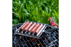 China Easily Cleaned BBQ Tools 5 Section Brat Griller Hot Dog Sausage Roller Rack supplier