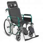 Detachable Armrest Lightweight Wheelchair With Elevating Leg Rest Reclining Back for sale