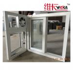 House PVC Vinyl Crank Out Windows Double Tempered Glass OEM for sale