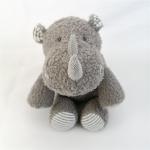 Velvet Plush Rhinoceros Lovely Toy Children Stuffed Animal Rhinoceros Doll for sale