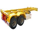 HOWO 20 40 FT Skeletal Container Chassis Semi Trailer 50ton High Load Capacity Sliding Skeleton Semi Trailer for sale