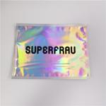 Laser Holographic Film Grip Seal Bags Zip Lock Customized Logo For Cosmetics for sale