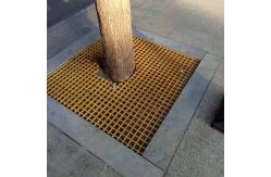 China Sidewalks Fiberglass Grating Tree Cover Rectangular And Square Shape Density Tree Grate supplier