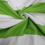 Luxury Green And White Striped Beach Towel Large Microfiber 256g