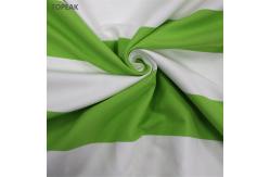 China Luxury Green And White Striped Beach Towel Large Microfiber 256g supplier