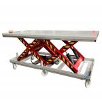 Heavy Duty Electric Mobile Scissor Lift Table With Wheels 4000kg Wireless Remote Control for sale
