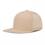 Quick Dry Laser Golf Performance Snapback Hat Perforated Flat Brim Cap for sale