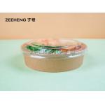 ZIFEI Biodegradable Disposable Brown Bowls With Plastic Lids for sale