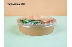 China ZIFEI Biodegradable Disposable Brown Bowls With Plastic Lids supplier