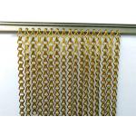 Gold Aluminum Decorative Wire Mesh 3m Width Metal Chain Fly Curtain for sale