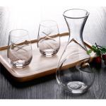 High Purity Borosilicate Glass Decanter , Mouth Blown Single Glass Decanter